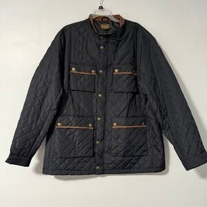 Boulder Creek Trading Co Quilted Barn Chore Jacket 2XL Tall Brown Trim Pockets